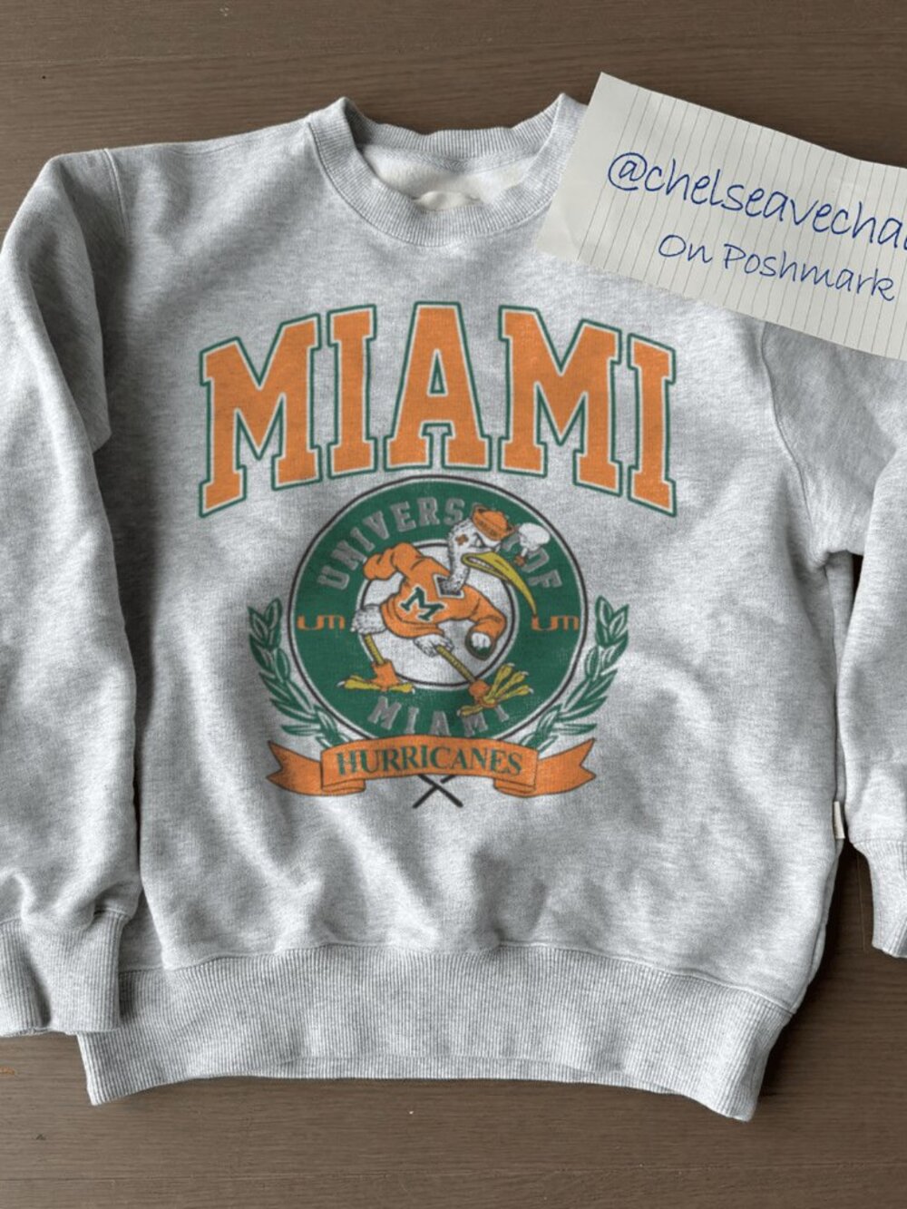 Vintage Miami Hurricanes Football Logo Sweatshirt, University of Miami Shirt Tee